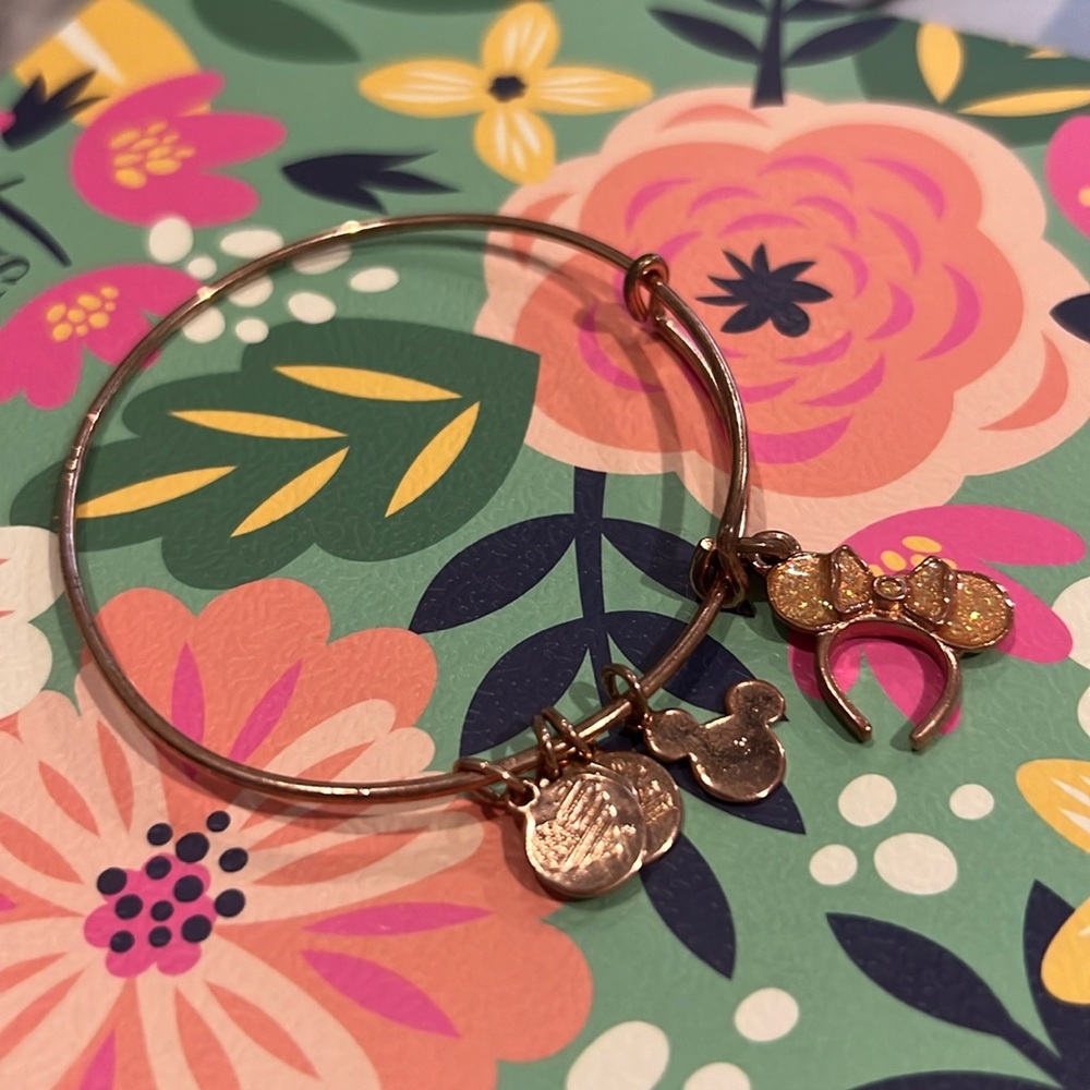 Rose gold Minnie ears Alex and Ani